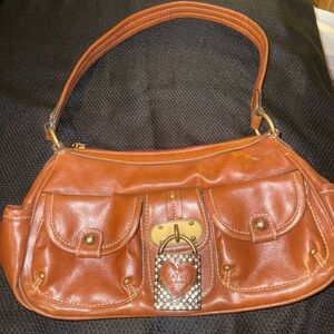 Kathy Van Zeeland Brown Shoulder Bag